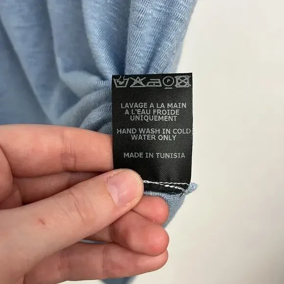 NWOT Isabel Marant Étoile Koldi Linen Rolled Sleeve Easy Relaxed Fit Tee - Large - Picture 11 of 12